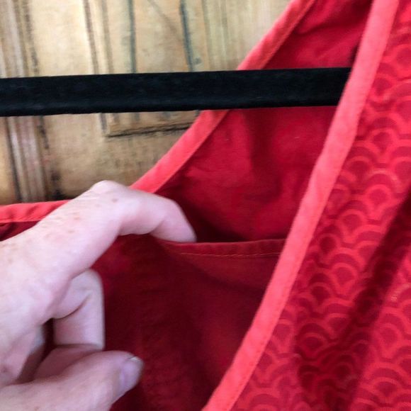 SkunkFunk 3 / M Red Faux Wrap Dress - Picture 8 of 11